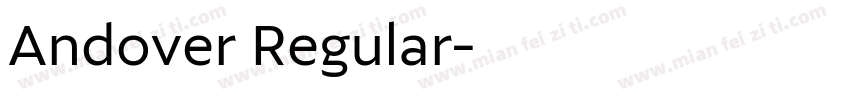 Andover Regular字体转换